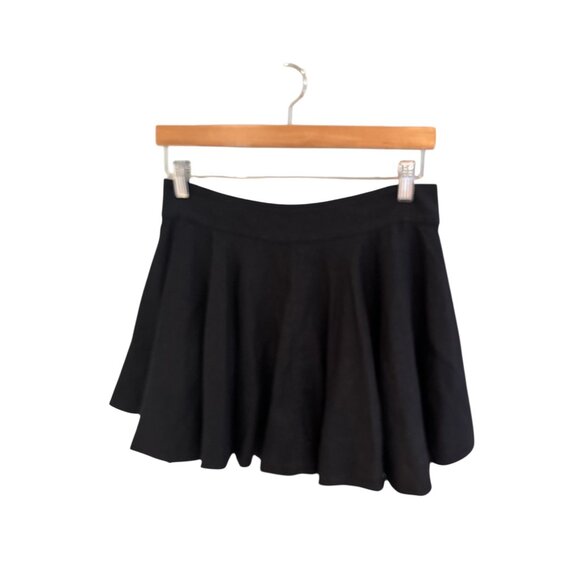 J.Crew Black Linen Flared Mini Skirt Size 6 With Button Front Closure & Lined In - Picture 2 of 6